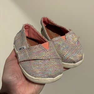 TOMS Toddler Sparkle Slip-On Shoes